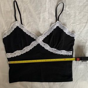 Stitch and pine black tank top